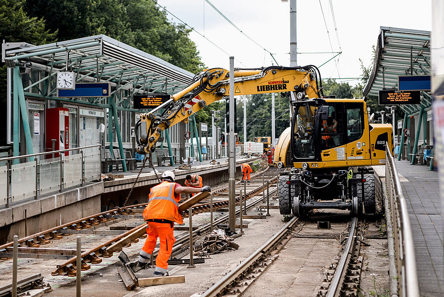 Foto Gleisbauarbeiten U35