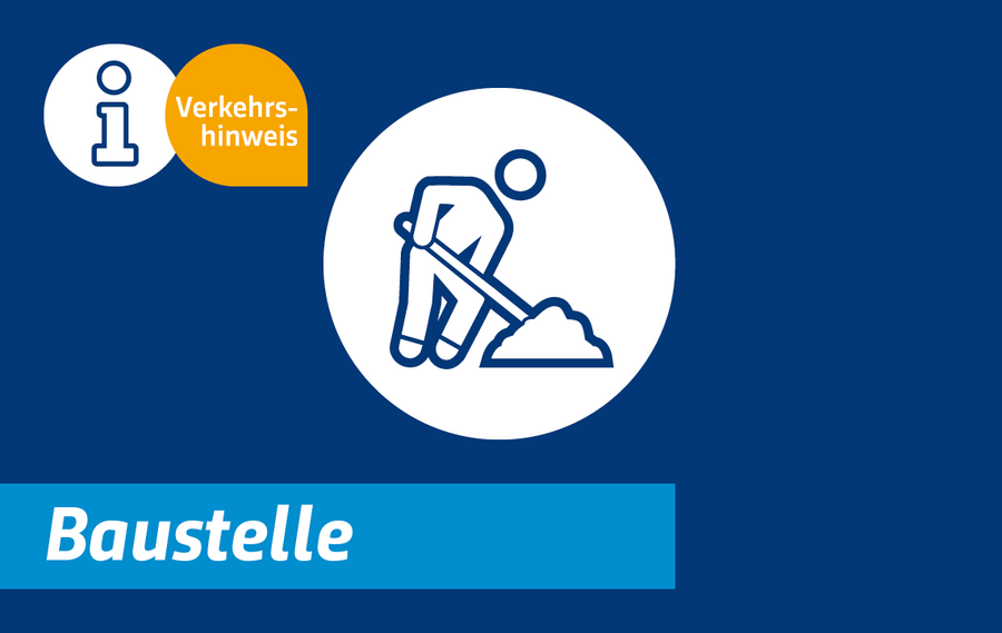 Grafik: Hinweis auf Baustelle
